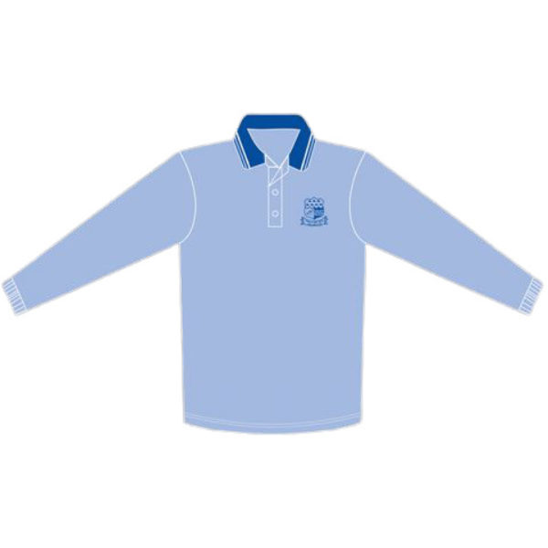 Girls Everyday Polo Shirt Long Sleeve w Logo