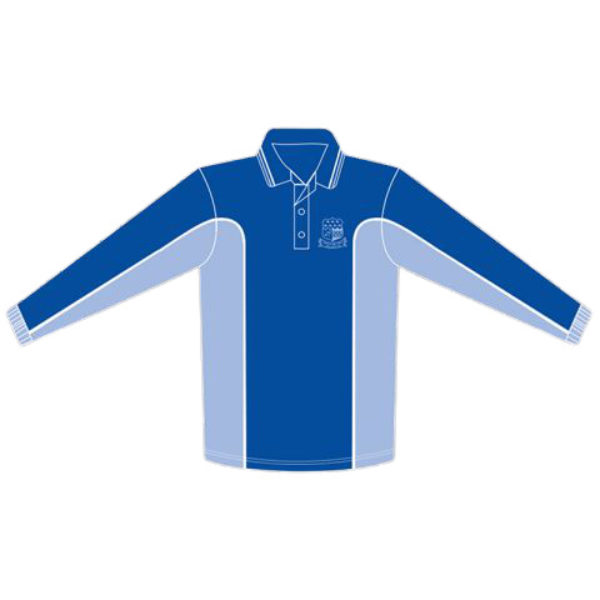 Unisex Sports Polo Shirt Long Sleeve w Logo